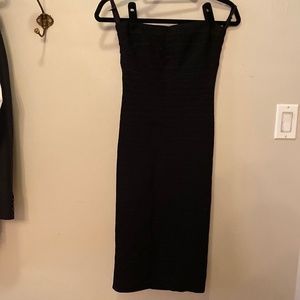 Herve Leger Sianna Strapless Formfitting Bandage Dress